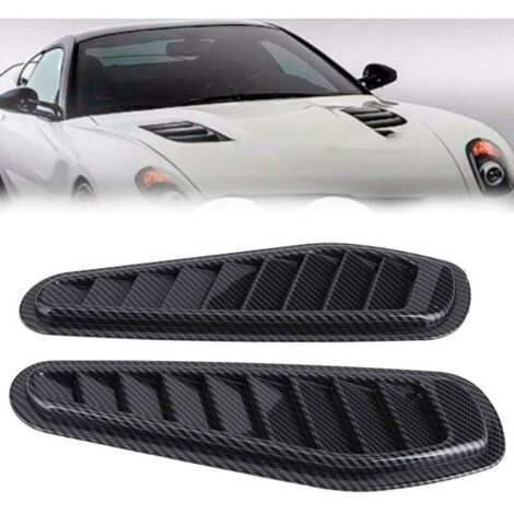 Embellecedor de ventilación de capó de coche de fibra de carbono de estilo universal