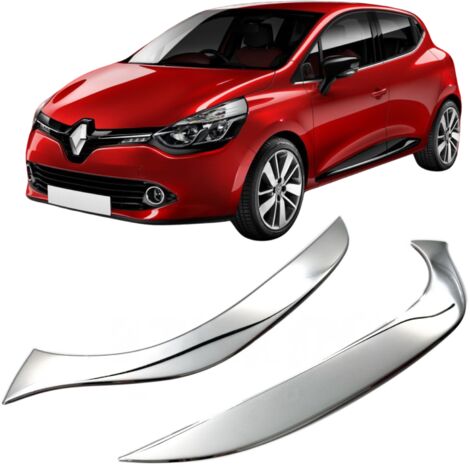 Embellecedores de faros acero inoxidable cromado Renault Clio 4 HB 2012-