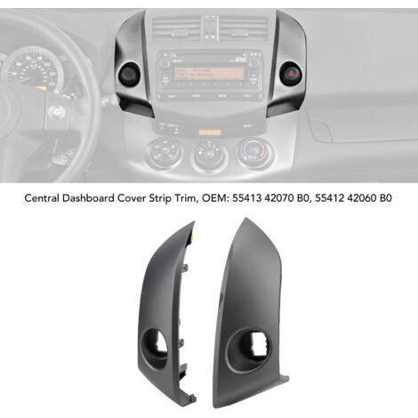Embellecedores del salpicadero compatibles con RAV4 (2006-2012) - Par de embellecedores laterales para el panel central en ABS