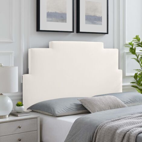 Ember Cream Plush Small Double 30 inch Strutted Headboard