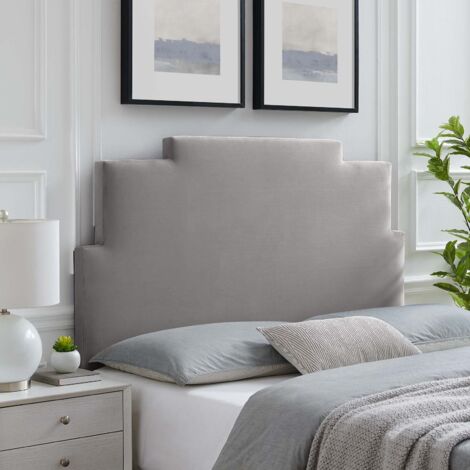 Ember Silver Plush Single 30 inch Strutted Headboard