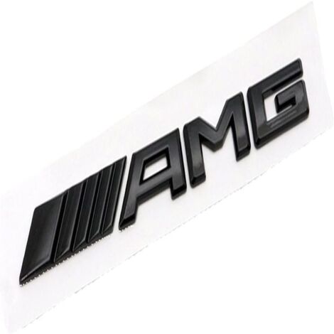 Emblemas 3D cromados y negros para C200 E300L G63 G500 G550 V8 BITURBO, kit de emblemas para maletero (negro)