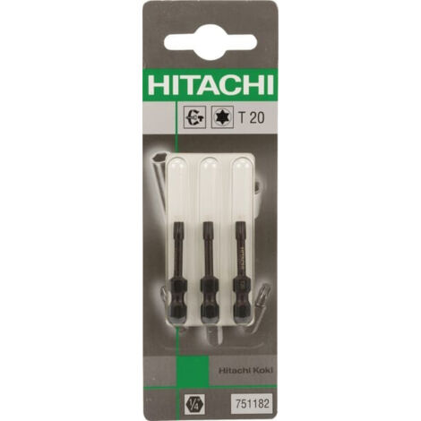 Embout 1/4" Torx T20 L.38 viss.à choc x3 HIKOKI 751182