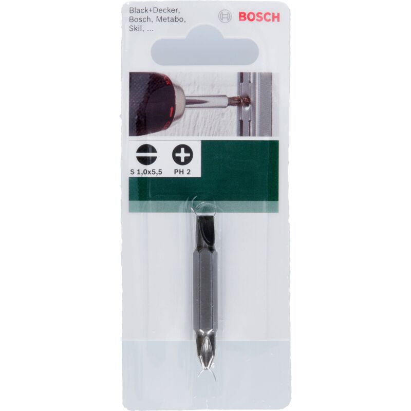 Bosch 2609255954 Embout de tournevis double Plat 1 x 5 5 + PH2 - vue 3
