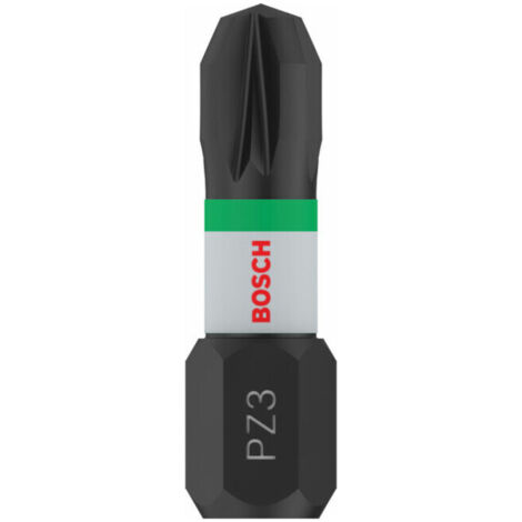 Embout à impact Pozidriv PZ3 25 mm 2 pces Bosch - 2608522402