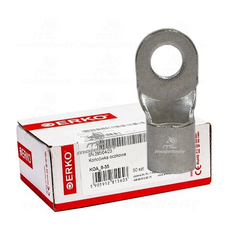 Embout à œillet KOA CU 35mm M8 50pcs ERKO