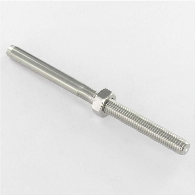Embout à sertir fileté Pas Droite Inox A4 Câble 4 M6 Longueur total 110-10 pièces