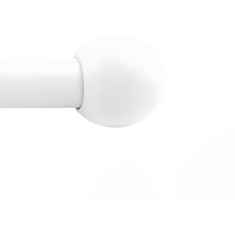 Embout Boule en Bois Blanc Ø28mm pour barre à rideaux - Boulet