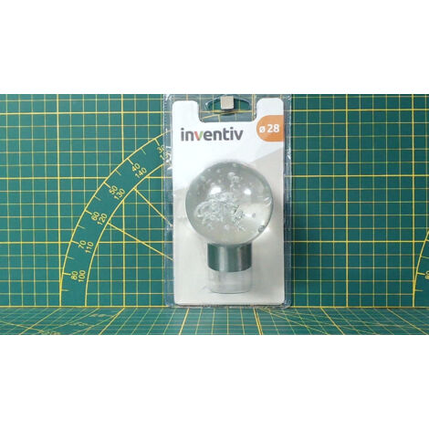 Embout Boule Nickel Mat .D28 - INVENTIV