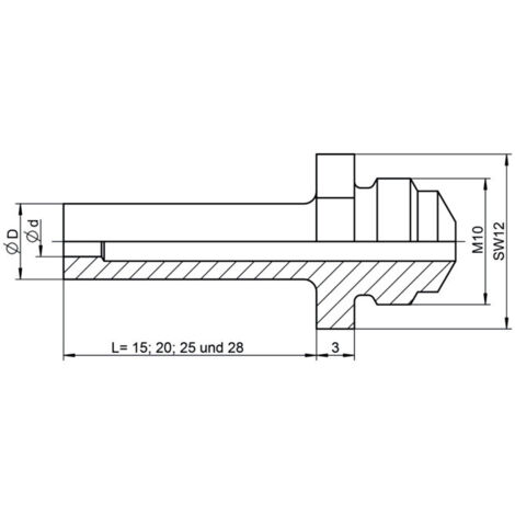 Embout buccal Gesipa pour pièces détachées 16/24 longueur spéciale 15 mm