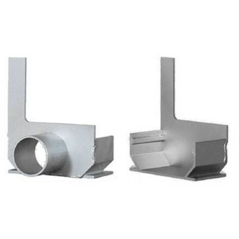 Embout Caniveau à fente aluminium SideDrain - L&S - LINE ECO -    83 mm     Embout ouvert sortie Ø 30 mm Fente à droite