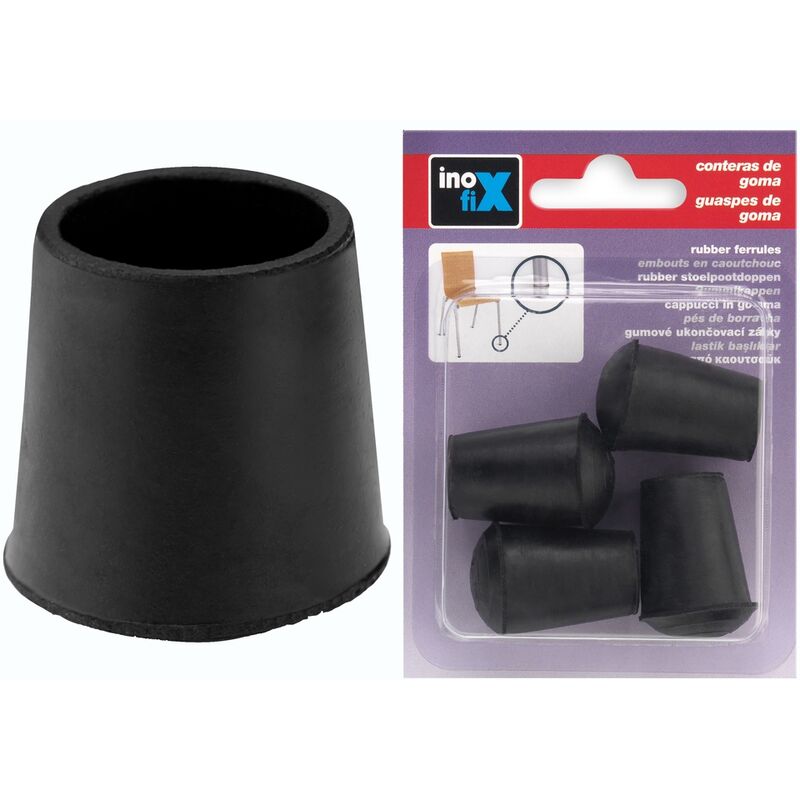 Embout CAOUTCHOUX4 pour DIAM35 noir Inofix 1935-3-