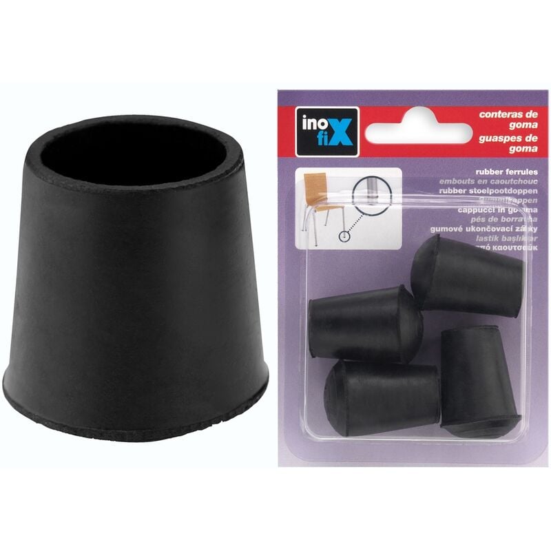 Embout Caoutchoux4 Pour Diam18 Noir Inofix 1918-3-