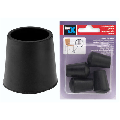 Embout Caoutchoux4 Pour Diam10 Noir - INOFIX