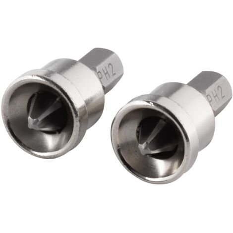 EMBOUT CROIX PH2 25MM AVEC BUTÉE 2PCS