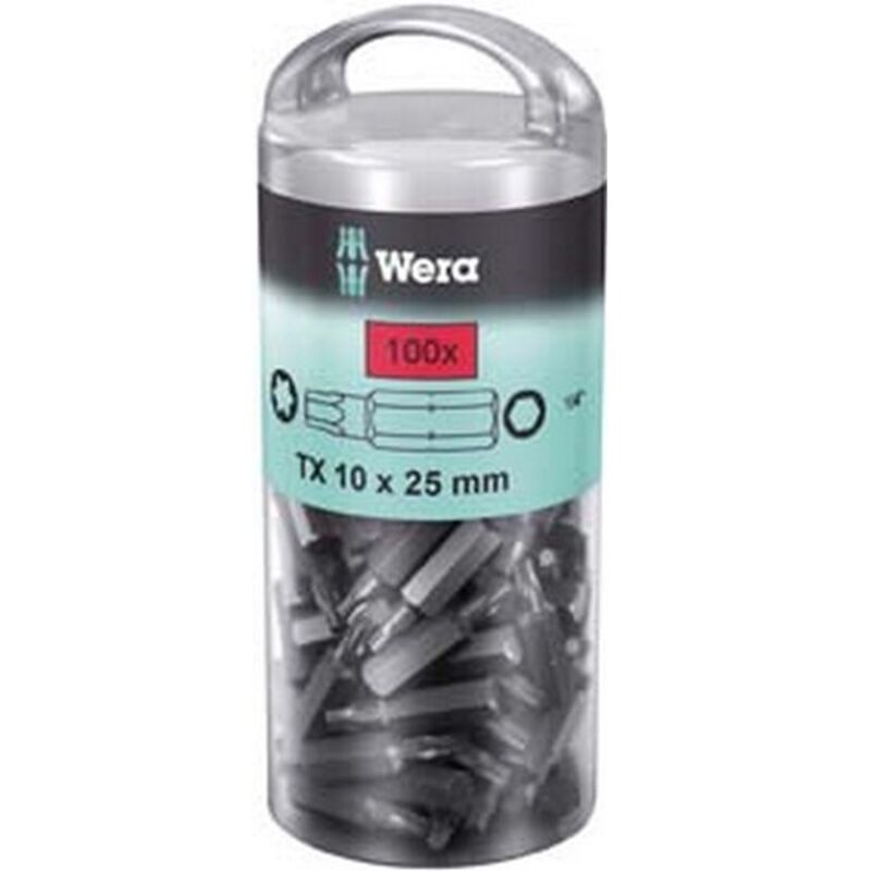 Wera - Grosse boîte d'embouts (100 pièces) 867/1 z t 40 Longueur 25 mm - 5072452001
