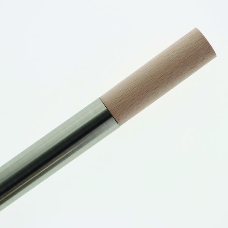 Embout Cylindre Droit pour tringles à rideaux de Diam. 20mm en Bois Brut - BOULET