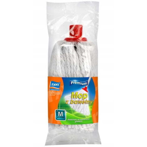 Embout de balai en coton premium, taille M, fabriqué en coton naturel