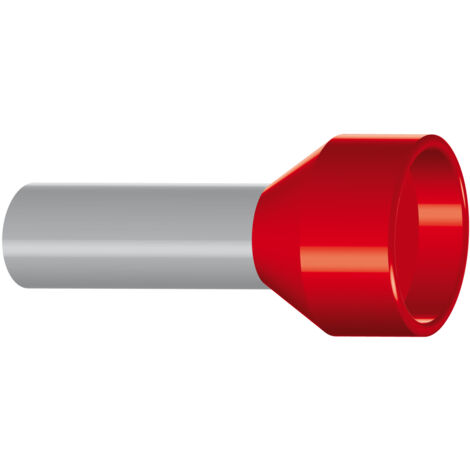 Embout de câblage isolé pour fil souple section 35mm² - rouge - collerette isolante - Sachet de 50 pièces