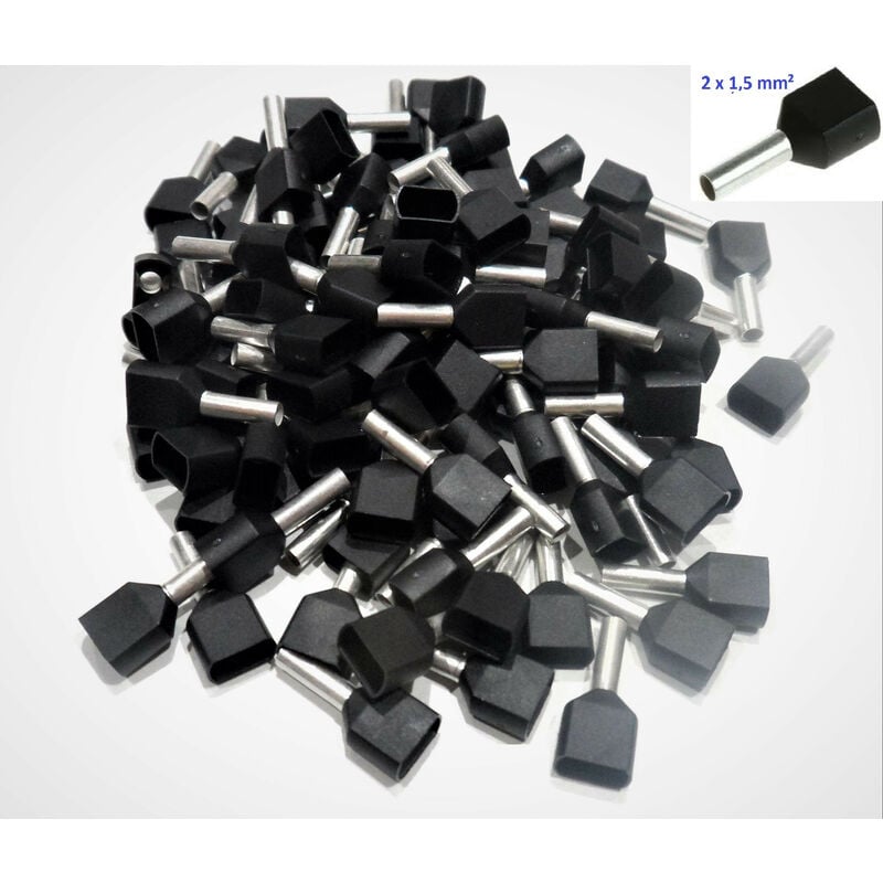 Elematic - Embout de cablage pré-isolé fil souple isolé de 0.5 mm² à 25 mm² simple ou double Quantité Embout: Lot de 500 Embouts - Embout de câblage: