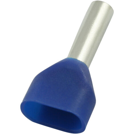 Embout de câblage RS PRO, 2 x 0.75mm², Bleu, longueur 8mm, 2 entrées