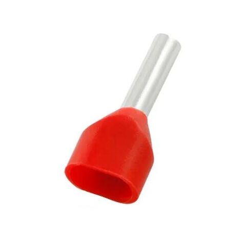 Embout de câblage RS PRO, 2 x 1.0mm², Rouge, longueur 10mm, 2 entrées