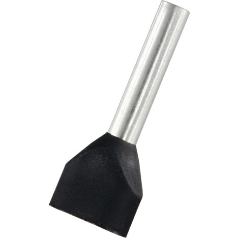 Embout de câblage RS PRO, 2 x 1.5mm², Noir, longueur 12mm, 2 entrées