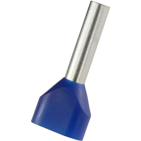 Embout de câblage RS PRO, 2 x 2.5mm², Bleu, longueur 13mm, 2 entrées