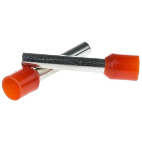 Embout de câblage RS PRO, 4mm², Orange, longueur 18mm