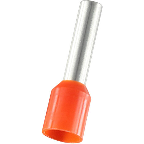 Embout de câblage RS PRO, 4mm², Orange, longueur 9mm