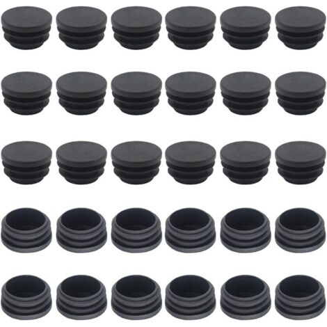 Embout de Chaise 25mm 50 Pièces Bouchon pour Tube Rond Embout pour Tube Embout Tube Rond Bouchons de Tubes Rond Embout Entrant Rond Bouchon pour Pied de Chaisse Capuchon pour Poteau