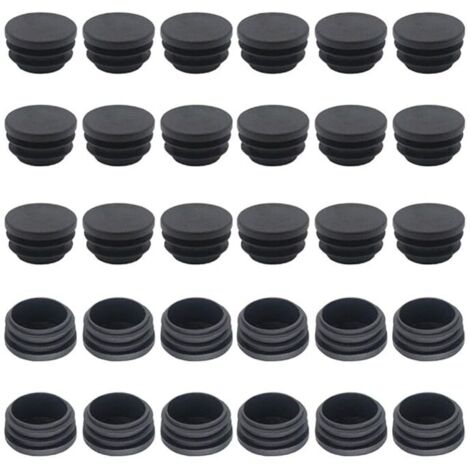 Embout de Chaise 25mm 50 Pièces Bouchon pour Tube Rond Embout pour Tube Embout Tube Rond Bouchons de Tubes Rond Embout Entrant Rond Bouchon pour Pied de Chaisse Capuchon pour Poteau