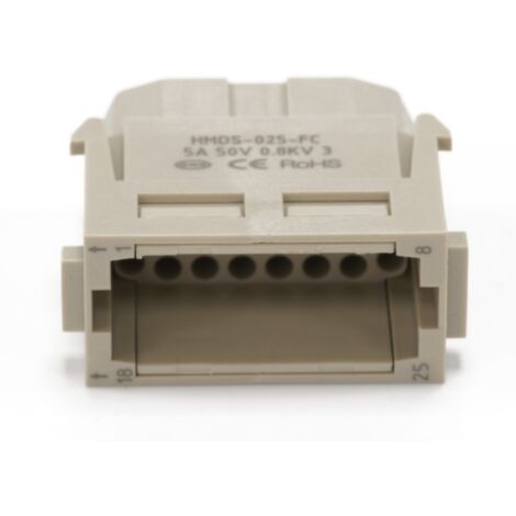 Embout de connecteur RS PRO, 25 contacts , 4A, Femelle ( Prix pour 1 )