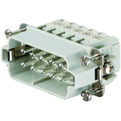 Embout de connecteur Weidmuller série HA, 10 contacts , 16A, Mâle ( Prix pour 1 )