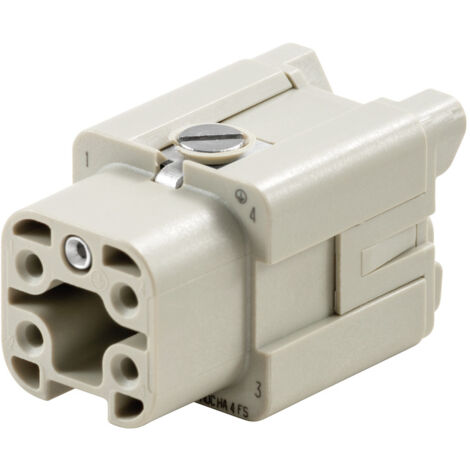 Embout de connecteur Weidmuller série HA, 4 contacts , 16A, Femelle ( Prix pour 1 )