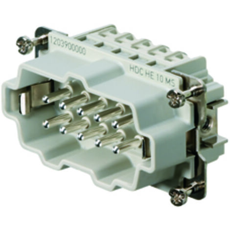 Embout de connecteur Weidmuller série HE, 10 contacts , 16A, Mâle ( Prix pour 1 )