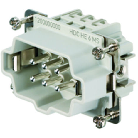 Embout de connecteur Weidmuller série HE, 6 contacts , 24A, Mâle ( Prix pour 1 )