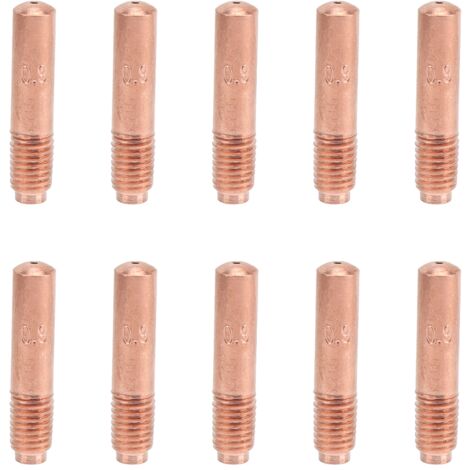 Embout de contact de soudage MIG, buses conductrices de 0,9 mm petits accessoires 10 pices embouts de contact embouts de contact de soudage en cuivre pour le soudage