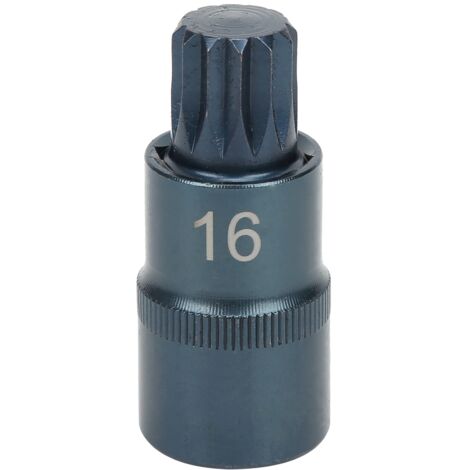 Embout de Douille, Douille de Clé Rapide en Acier Allié S2 Douille de Lot de Pression D'embout à 12 Points S2 1 / 2X55XM16