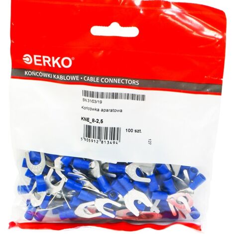 Embout de fourche isolé KNE 2,5mm M8 100 pcs ERK