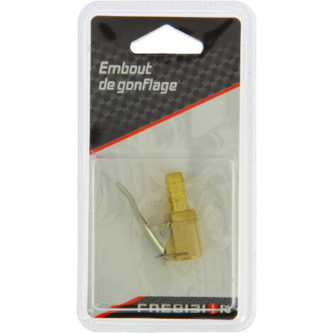 Embout de gonflage en laiton pour valves automobile – Accessoire pour compresseur et pompe – Longueur 8 cm, poids 0,240 kg