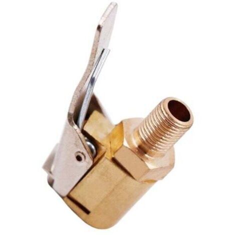 Embout de Gonflage Laiton,Clip de Pompe à Air,Adaptateur de Valve de Pneu de Voiture,Raccord de Valve de Gonflage,Pompe de Embout Laiton Gonflage Valve Clip,Pince Connecteur Adaptateur
