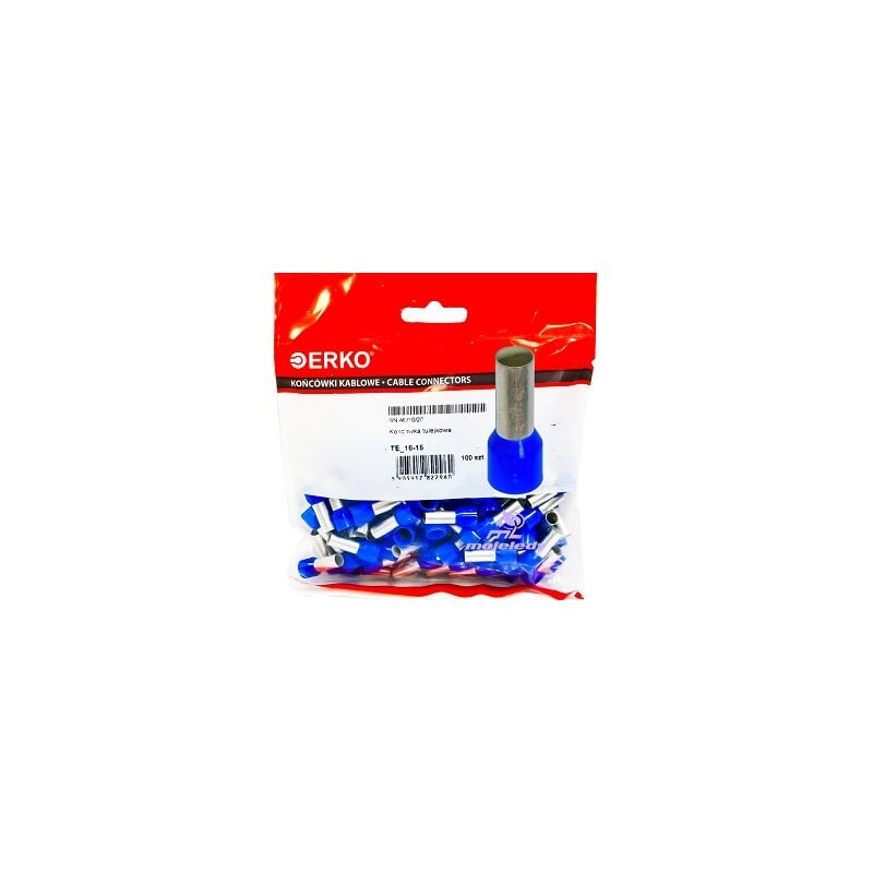 Embout de manchon isolé TE 16/15 100 pcs bleu ERKO