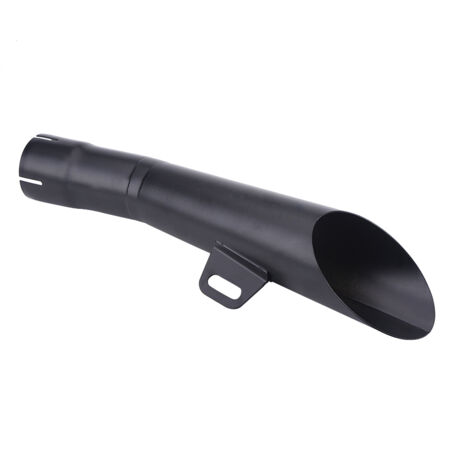 Embout de pot d'échappement universel en acier inoxydable noir pour motocross