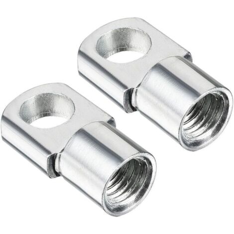 Embout de ressort à gaz M8 filetage intérieur 8 mm diamètre du trou acier A3 argent 2 pièces