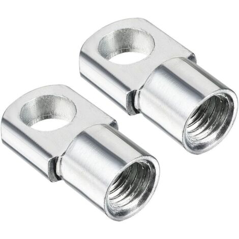 Embout de ressort à gaz M8 filetage intérieur 8 mm diamètre du trou acier A3 argent 2 pièces