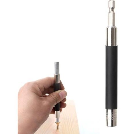 Embout de tournevis à six pans creux allongé, embout aimanté, kit d'embouts pour visseuse à percussion, adaptateur magnétique pour outils ménagers, barres télescopiques magnétiques