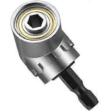 Embout de tournevis d'angle droit en acier 105° avec foret hexagonal à entraînement 1/4".