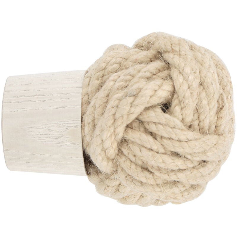 Embout de tringle en corde et frêne à visser D28