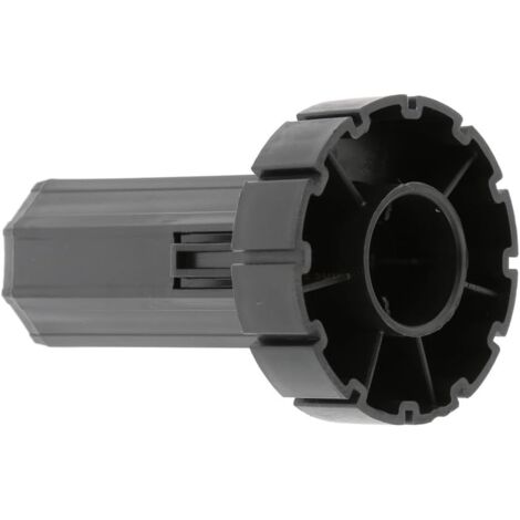 Embout de tube de volet roulant octogonal en PVC noir Fenêtre Sortie Baie vitrée Store, pour poulie et tube octogonal de 40 mm sortie pour roulement Ø 28 mm